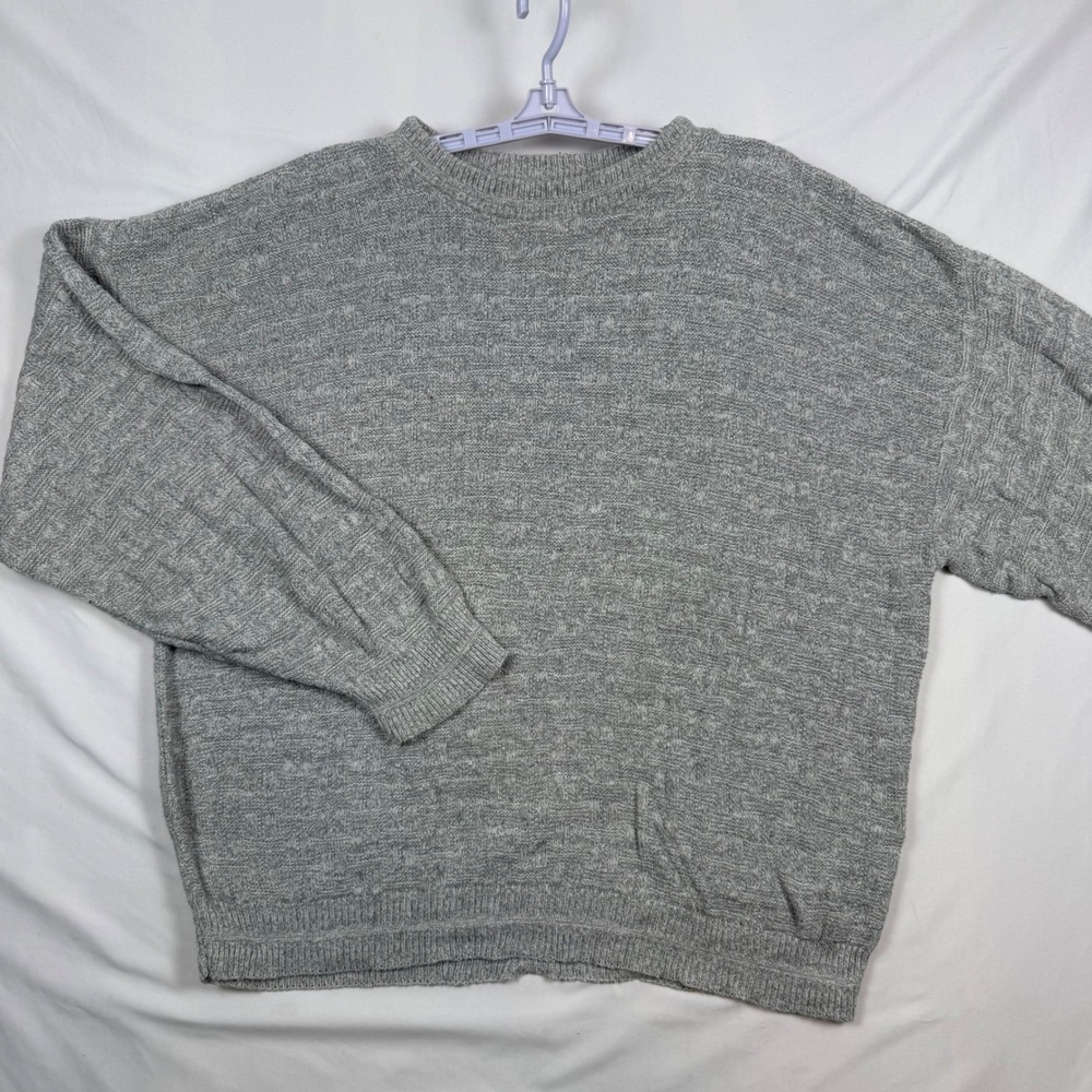 Cricketeer Mens XXL Gray 100% Cotton Hand Framed Crewneck Sweater Made in USA